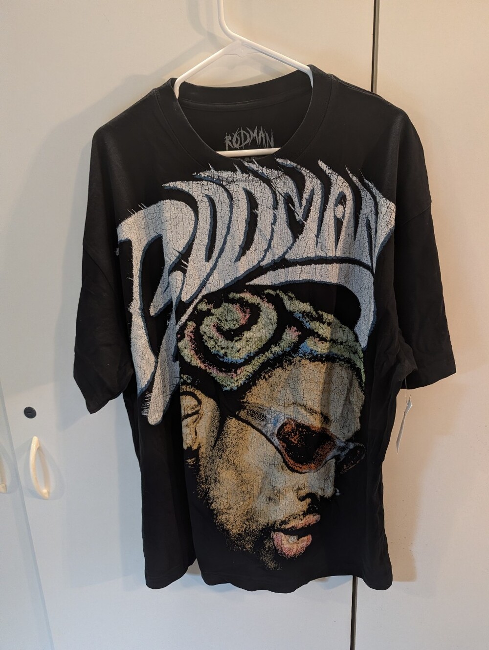Pacsun Mens XL Rodman Apparel Black Graphic T-Shirt  Bold Portrait Print NWT